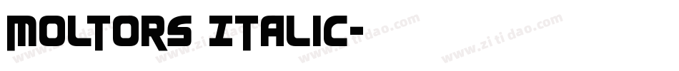 Moltors Italic字体转换